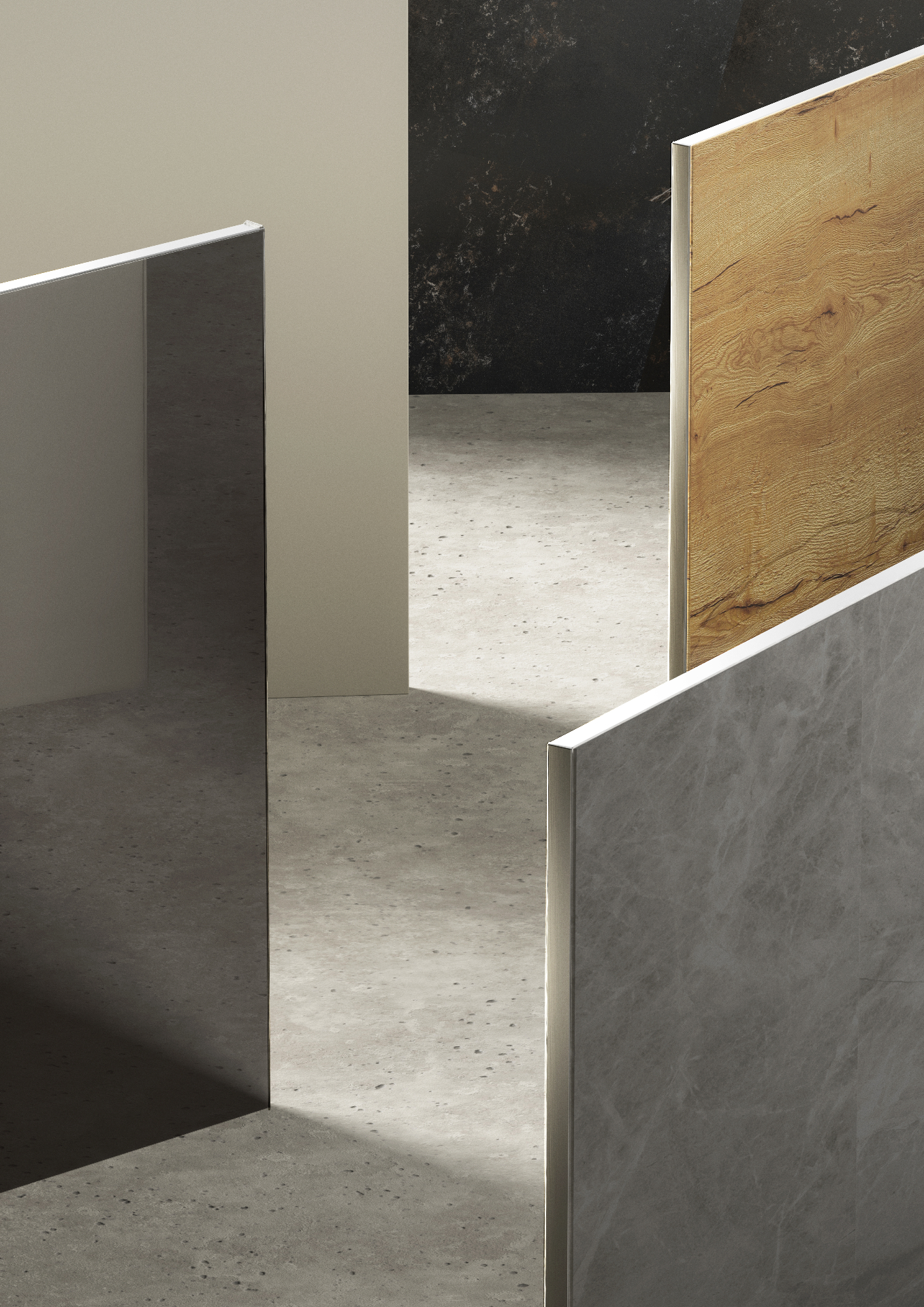 Stone · Glass· Aluminum
